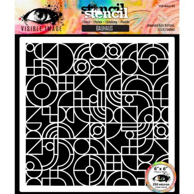 BAUHAUS stencil 6x6 from Visible image 15x15 cm