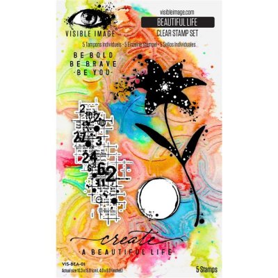 BEAUTIFUL LIFE clear stamp set from Visible image A6