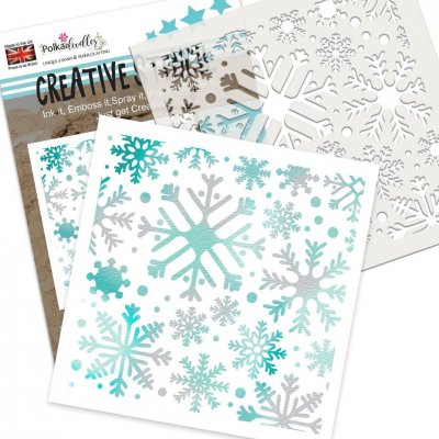 Beautiful Snowflake Creative Stencil from PolkaDoodles 15x15 cm