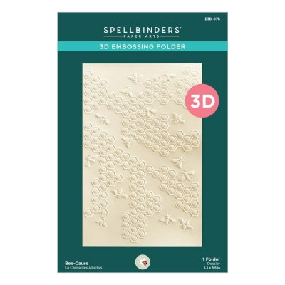 BEE-CAUSE 3D EMBOSSING FOLDER - Embossingfolder med bivaxnätmönster från Spellbinders