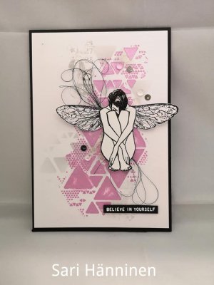 #367 Take flight butterfly clear stamp set - Stämpelset med fjäril från Olga Heldwein / Aall & Create A4