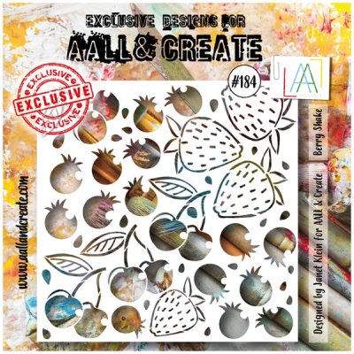 BERRY SHAKE stencil from AALL & Create 15x15 cm
