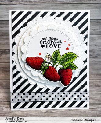 berry sweet clear stamp set whimsy stamps stämpelset med bär