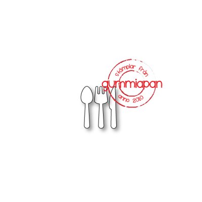 Cutlery die set - Stansmallar med bestick från Gummiapan ca 3,1 cm hög