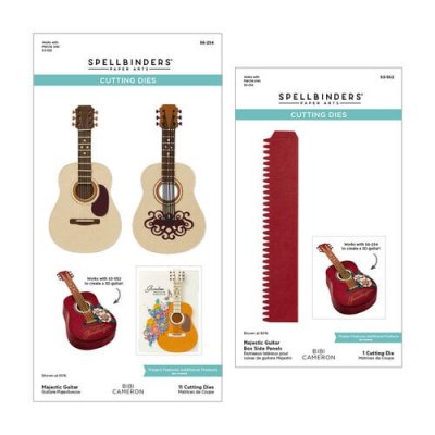 Bibi's Musical Notes Collection - Etched Dies - Majestic Guitar Box Creator Bundle - Gitarrstansmallsset från Spellbinders