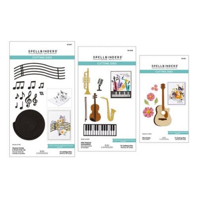 Bibi's Musical Notes Collection - Etched Dies - Small Instruments Bundle from Spellbinders