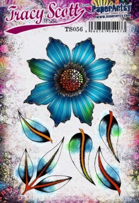 Big flower and leaves stamp set 056 from Tracy Scott PaperArtsy A5