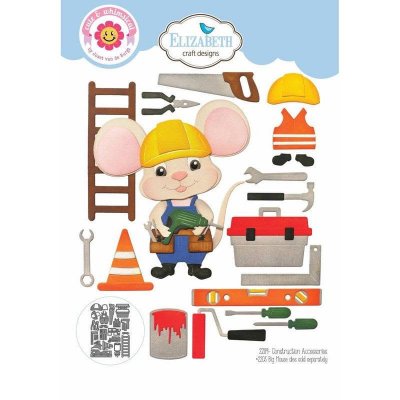 COSTRUCTION ACCESSORIES for big mouse (not included) die set from Elizabeth craft designs