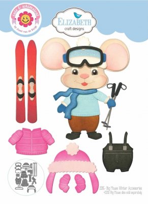 BIG MOUSE (not included) WINTER ACCESSRIES die set from Elizabeth craft designs