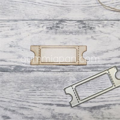 BILJETT MED RUTA TICKET DIE - Stansmall från Gummiapan