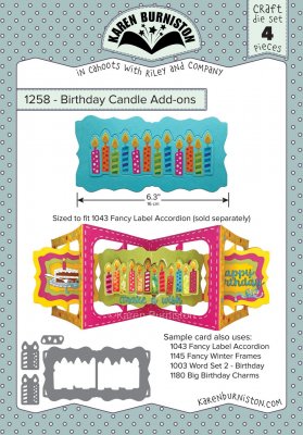 BIRTHDAY CANDLE-ADD ONS die set - Stansmallar med stearinljus från Karen Burniston