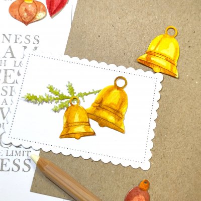 BJÄLLROR JINGLE BELLS DIE SET - stansmallar från Gummiapan 2,8x3,3 och 2,1x2,5 cm