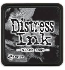 black soot, distress ink, tim holtz