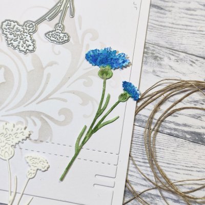 BLÅKLINTblommastansmall från Gummiapan ca 37x72 mm