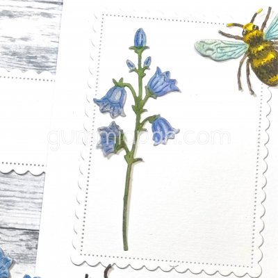 BLÅKLOCKA blomstansmall från Gummiapan 3,5x9 cm
