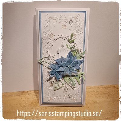 Doodlad krans (Doodled wreath die) - Stansmall från Gummiapan 6,8x6,9 cm