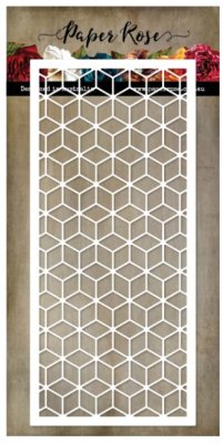 Blocks slimline die - Rektangulär stansmall med geometriska block från Paper Rose Studio 20x9 cm
