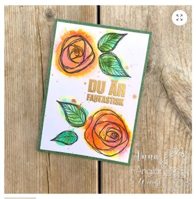 Blocktext clear stamp stämpelset med svenska texter med fet font från Hänglar & Wings 10x14 cm