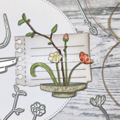 BLOMMOR PÅ FATstansmallar från Gummiapan