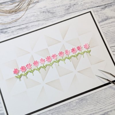 Flower border die BLOMSTERBÅRD from Gummiapan ca 100x17 mm