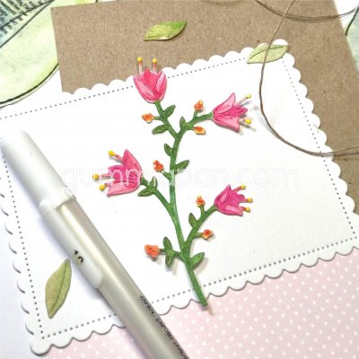 Flower twig die from Gummiapan ca 54,5x81 mm