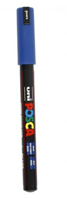 BLUE PC-1MR pen - Vattenbaserad BLÅ penna från Posca 0,7 mm