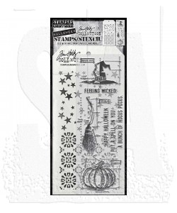 BLUEPRINT SPELLS stencil and stamp set - Stämplar och schabloner från Tim Holtz Stamper's Anonymous