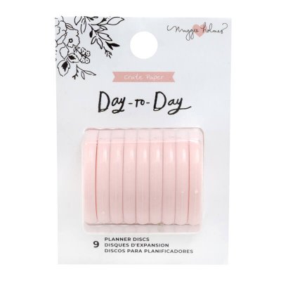 Blush pink Planner Disc Medium - Rosa diskar till minialbum från Maggie Holmes Crate Paper