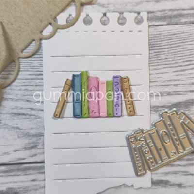 BÖCKER BOOKS die set - Stansmall från Gummiapan ca 32 x 18,5 mm