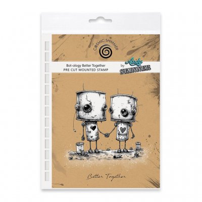 BETTER TOGHETER robot rubber stamp from Andy Skinner A5