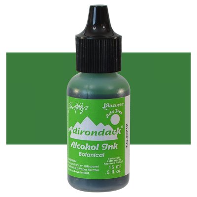 Botanical alcohol ink - Grön alco-ink från Ranger ink