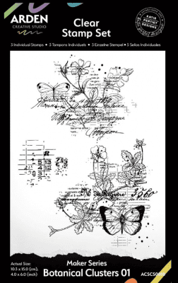 BOTANICAL CLUSTERS clear stamp set - Kollagestämplar från Arden Creative studio A6