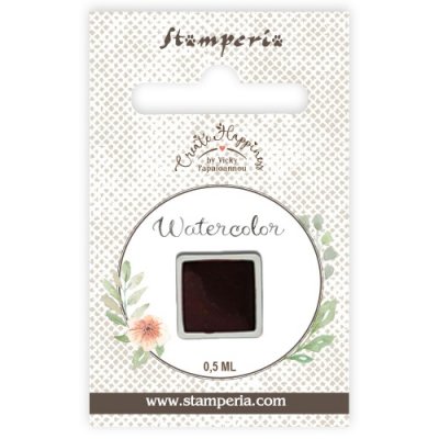 BRICK RED watercolor refill - Tegelstensröd akrylfärg från Stamperia ca 0,5 cm