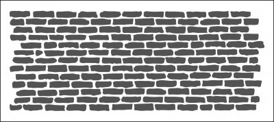 Bricks Horizontal Slimline Stencil - Rektangulär schablon med tegelvägg från the Crafter's workshop