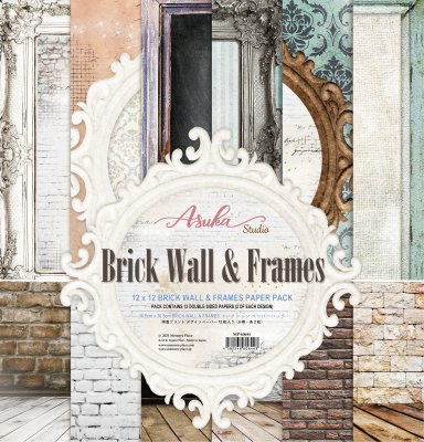 Brick Wall & Frames 12x12 Inch Paper Pack from Memory place 30x30 cm
