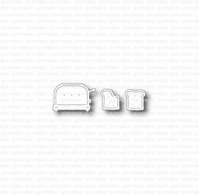 Bread and toaster die set from Gummiapan ca 23x15, 10x11, 11x11 mm