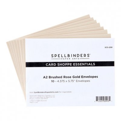 BRUSHED ROSE GOLD Envelopes (10pcs) from Spellbinders 11,1x14,6 cm