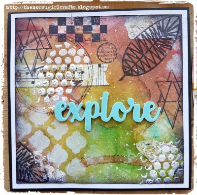 KURS: mixed media light brusho-collage i Lilla Edet