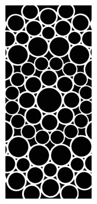 BUBBLED slimline stencil 4x9 - Schablon med cirklar från The Crafter's Workshop ca 10x22 cm