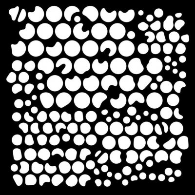 BUBBLES STENCIL - Schablon med bubblor från Woodware 15x15 cm