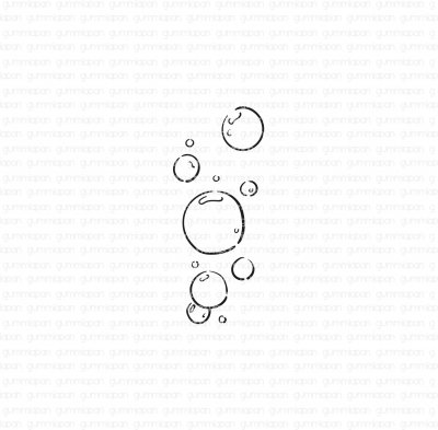 Bubblor stämpel från Gummiapan 2x4,8 cm