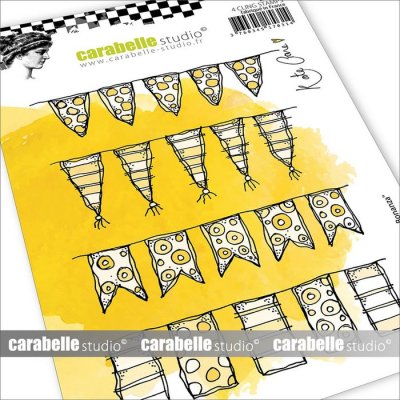 Bunting bonanza rubber stamp set - Stämpelset med vimplar från Kate Crane Carabelle Studio A6