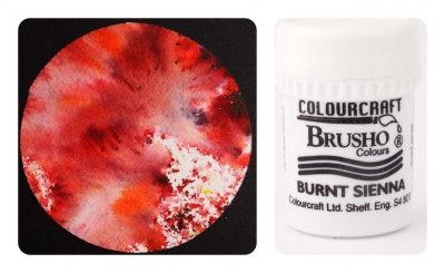 Burnt sienna red brown pigment powder from Brusho ColourCraft 15 g