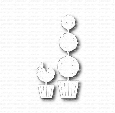Buxbom växter plants die set from Gummiapan ca 17x28 mm, 20x77 mm, 8x6 mm