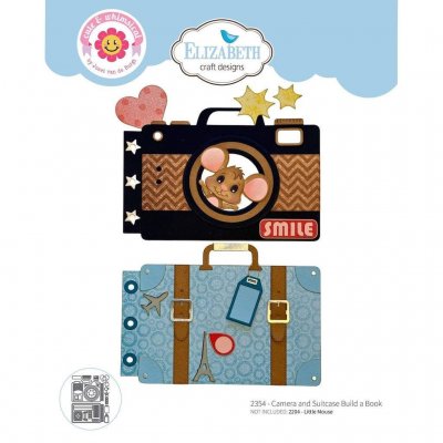 CAMERA AND SUITCASE BUILD A BOOK die set (without mouse) from Elizabeth craft designs