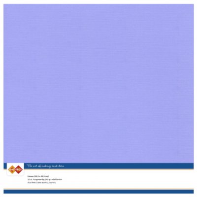 LAVENDER Linen Cardstock 10 pcs - Lavendellila papper från Card Deco 30,5x30,5 cm