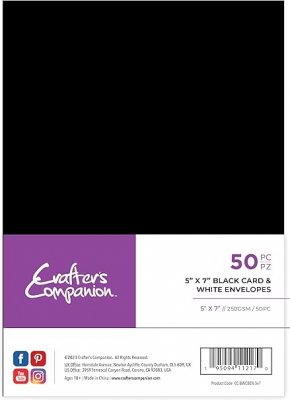 5x7 black card & white envelope kit from Crafter's Companion