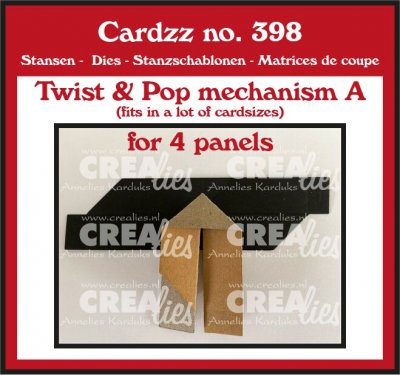 Cardzz Dies No. 335 Twist & Pop A7 Panels & Concertina Card & Booklet Postage Stamp die - Specialstansmall från CreaLies