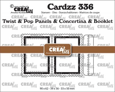 Cardzz Dies No. 336 Twist & Pop B7 Panels & Concertina Card & Booklet Postage Stamp die from CreaLies