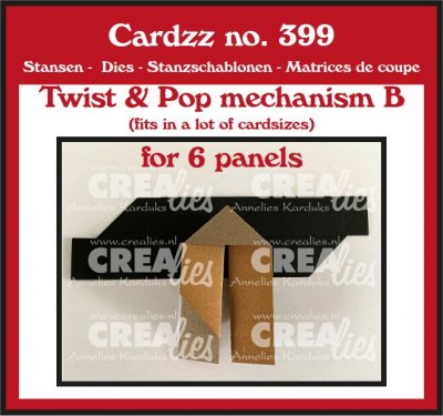 Cardzz Dies No. 336 Twist & Pop B7 Panels & Concertina Card & Booklet Postage Stamp die from CreaLies